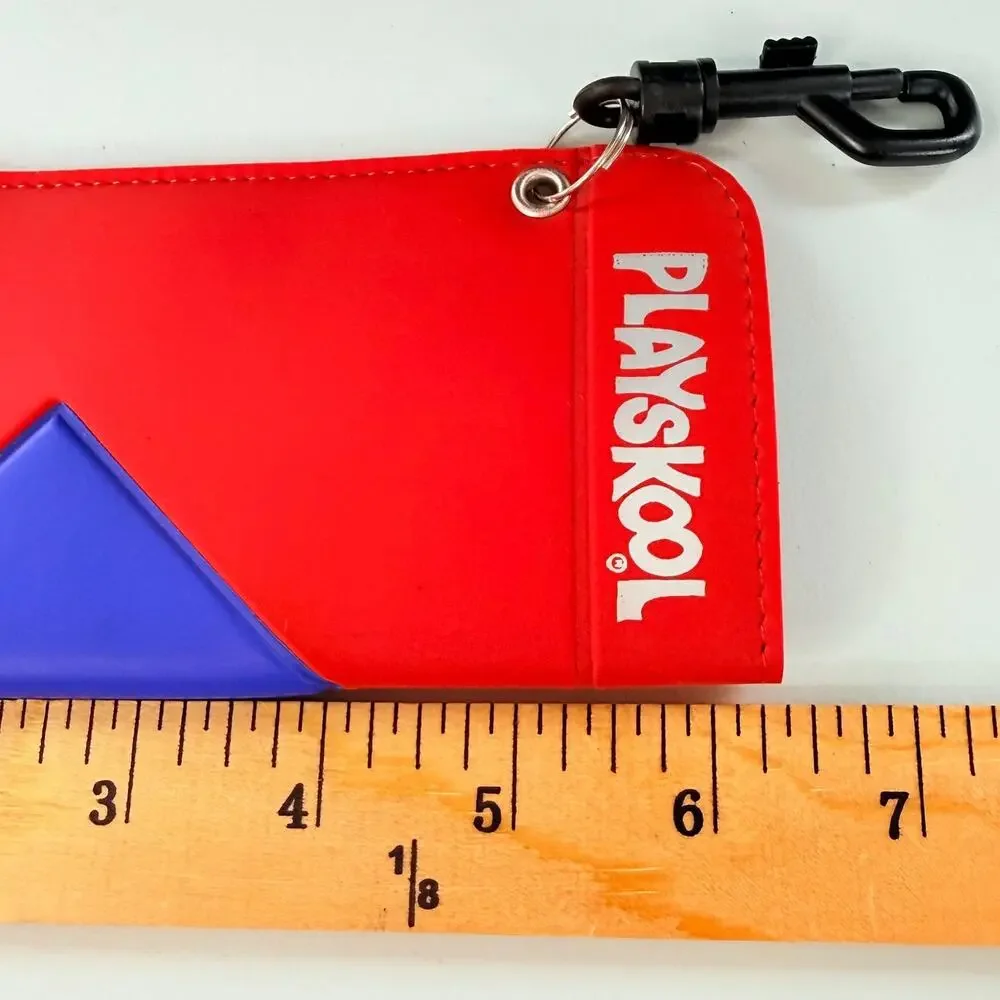 Vintage Playskool Y2K Eyeglass Pouch With Clip Case Colorful Kids Soft Neoprene